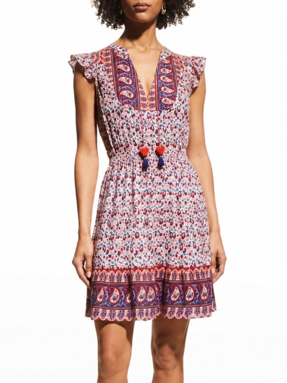 Bell by Alicia Bell Lola Silk Cotton Paisley Mini Dress Size S